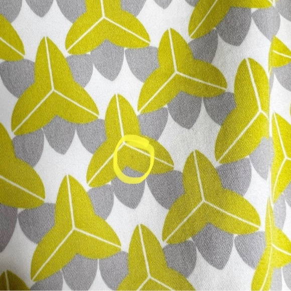 Banana Republic Milly Collection Chartreuse Geometric Print Mini Skirt - Picture 8 of 13